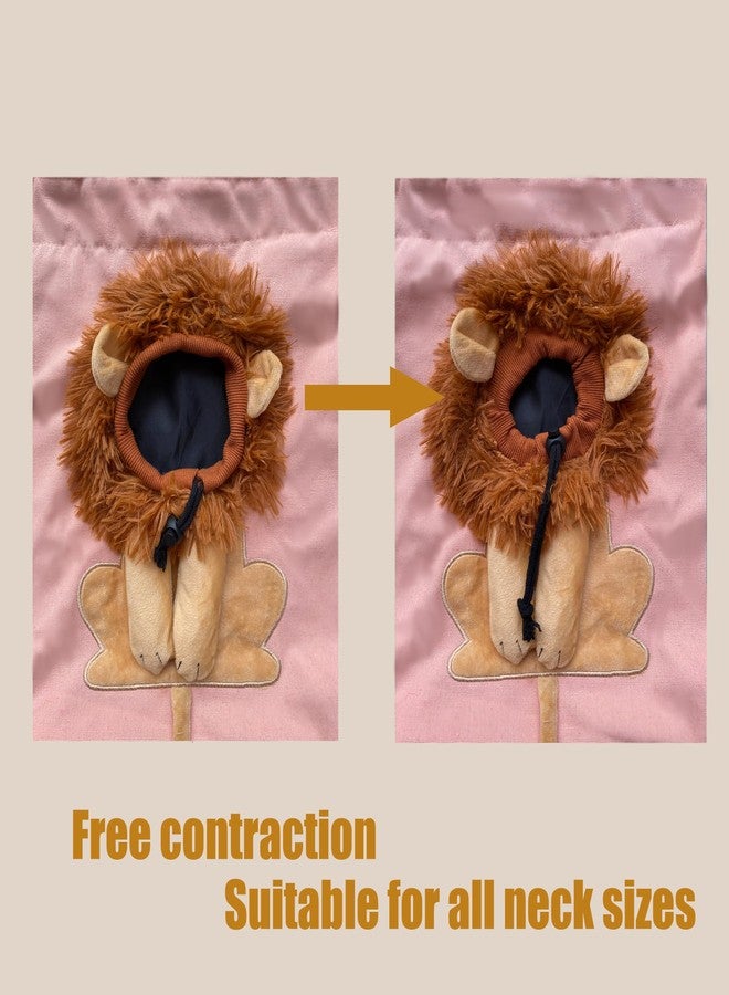 YOOLEETC Lion-Shaped Show Head Pet Canvas Shaped Shoulder Bag，Pet Out Bag, Outcrop, Pet Out Shoulder Bag. (Pink), YL08 - Image 5